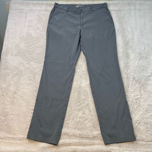 Nike Dri Fit Golf Pants Mens 36x34 Gray Grey Stretch Performance Chino Wicking - Picture 1 of 8